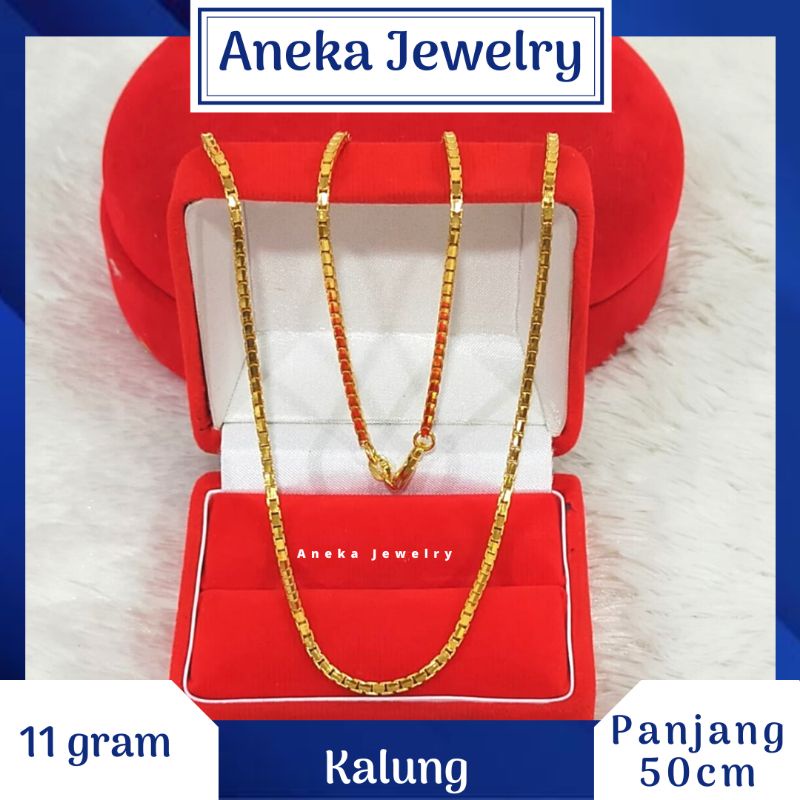 Kalung Italy Santa Pj 50cm, Perak 925, Lapis Emas Rosegold