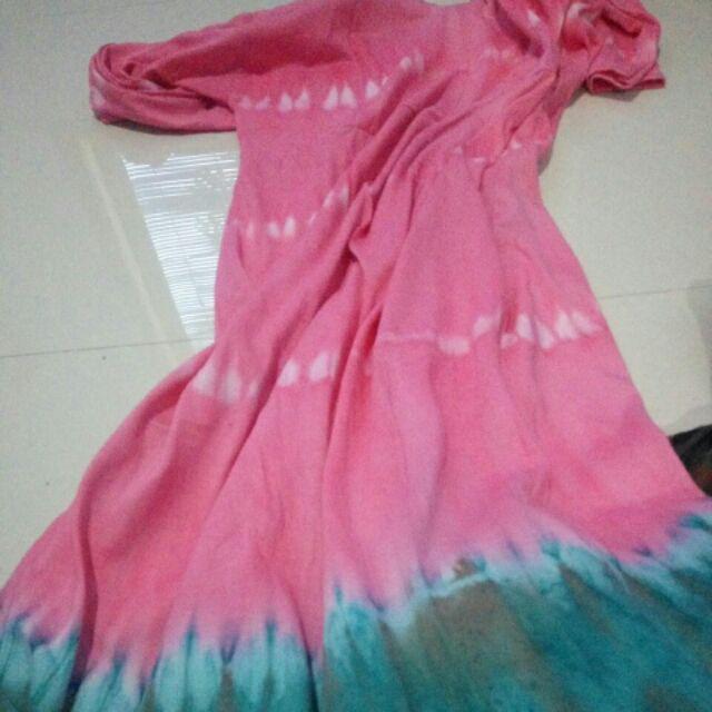 Linea Dress | Dress Cantik Batik | Dress Lengan Panjang Murah | Busui | Cotton Combad | Resleting