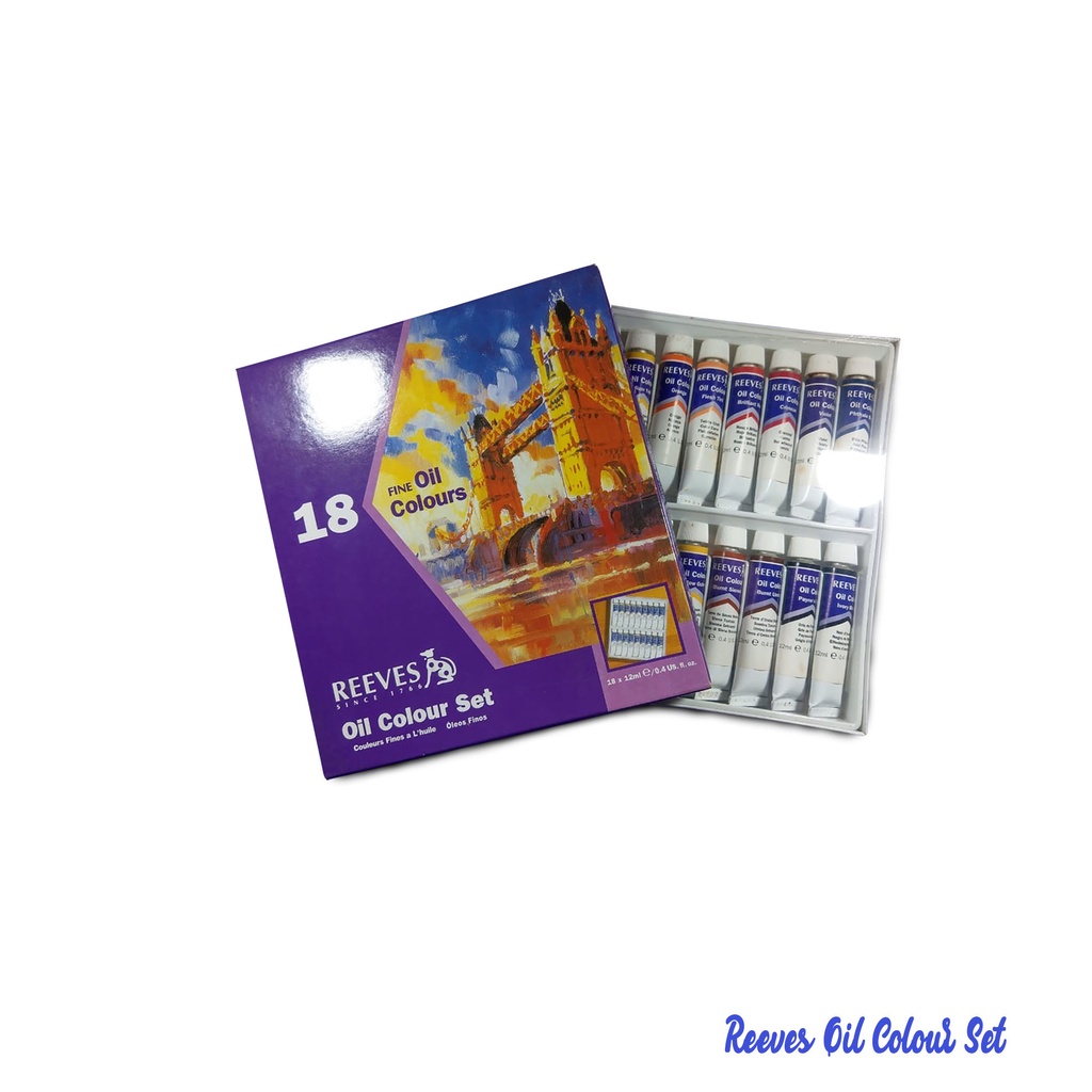 

REEVES FINE OIL COLOURS SET 18 WARNA CAT MINYAK SET