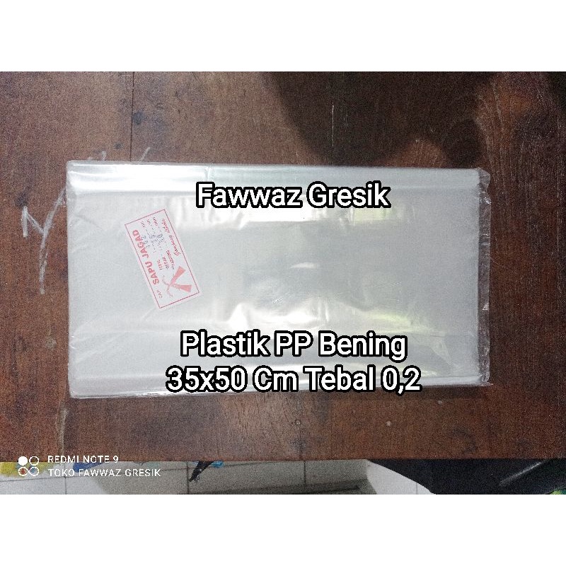 Plastik Laundry PP Bening Tebal 02 - 35x50 cm isi 100 Pcs - Plastik Baju PP - Plastik Laundry Besar - Kantong Plastik Laundry