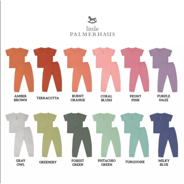 PNB22 LITTLE PALMERHAUS PLAYSET SETELAN ANAK COLORFUL SETELAN BAJU PENDEK CELANA PANJANG