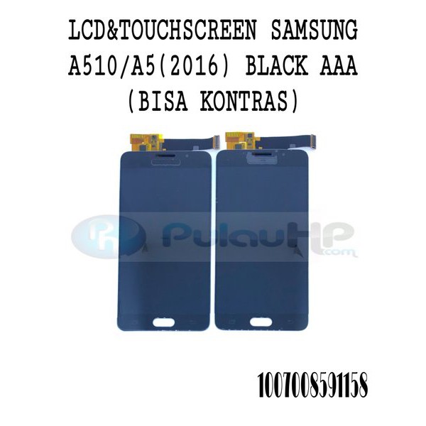 Spesial LCD TOUCHSCREEN SAMSUNG A510. A5 2016 BLACK AAA  BISA KONTRAS Murah