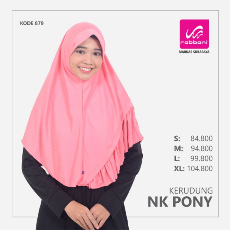 Jilbab / Kerudung Instan Kaos Pony Rabbani Ori