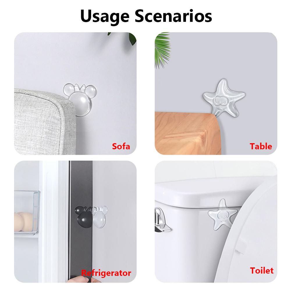 Wonder Door Stopper Mute Furniture Anti Tabrak Pad Self Adhesive Pengganjal Pintu