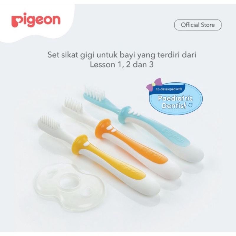 Pigeon Sikat Gigi Bayi Pigeon Baby Training Toothbrush Set 123 / PROMO TERMURAH