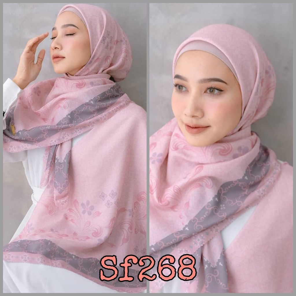 HIJAB Voal Premium Motif Segi empat , Hijab Square Printing (20 MOTIP) laser cut-MH 268