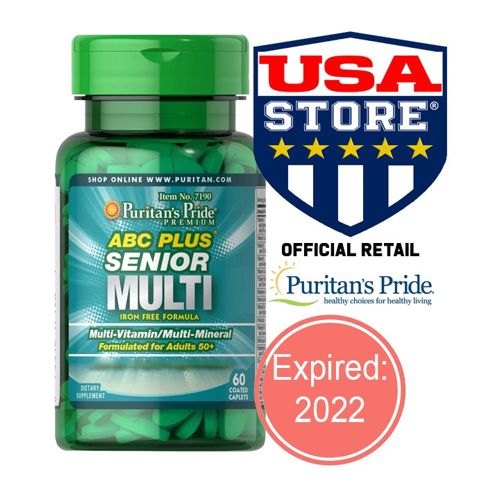 PURITAN ABC SENIOR PLUS 60 100 120 CAPLETS MULTI VITAMIN MINERAL