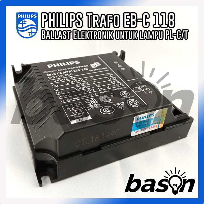 PHILIPS EB-C 118 PL-T/C 220-240V 50/60Hz - Ballast Elektronik