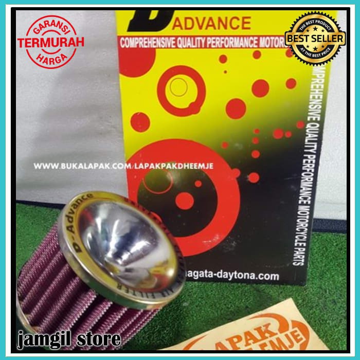 FILTER CARBU 28 MM PE 28 MODEL BENGKOK D ADVANCE ORIGINAL CHROME RED FILTER PE 28 LAPAK PAKDHE EMJE