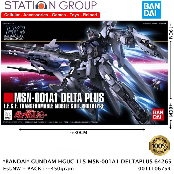 BANDAI 64265 GUNDAM HGUC 115 MSN-001A1 DELTA PLUS - GUNPLA MODEL KIT
