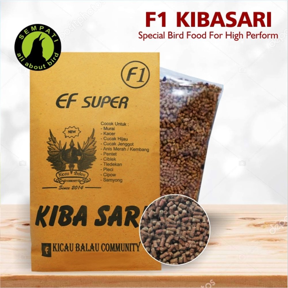 Jual F1 EF SUPER KIBASARI KICAU BALAU PAKAN BURUNG MURAI ANIS PENTET CIBLEK DLL Obral