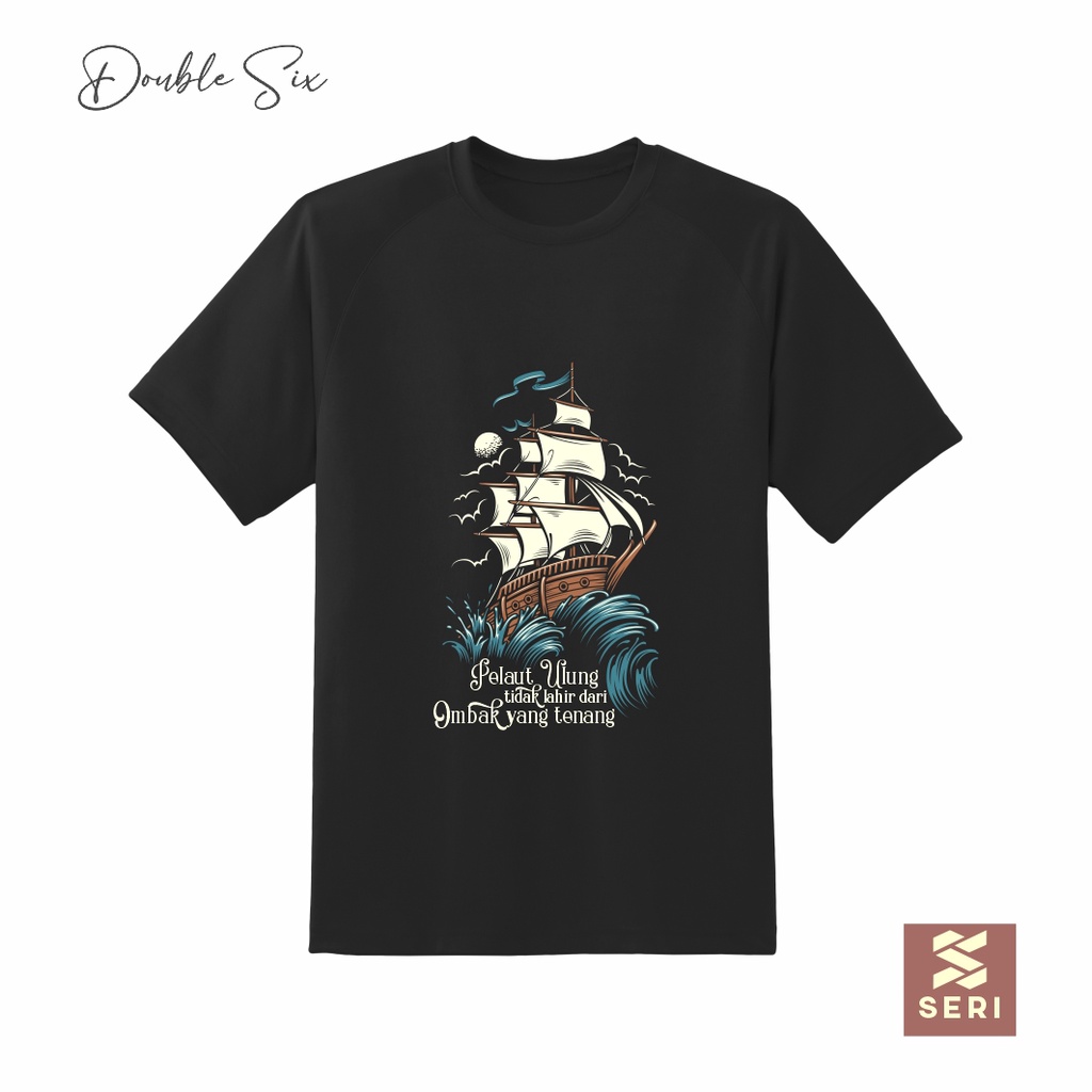 KAOS DISTRO PELAUT OMBAK KAPAL DOUBLESIX BLACK