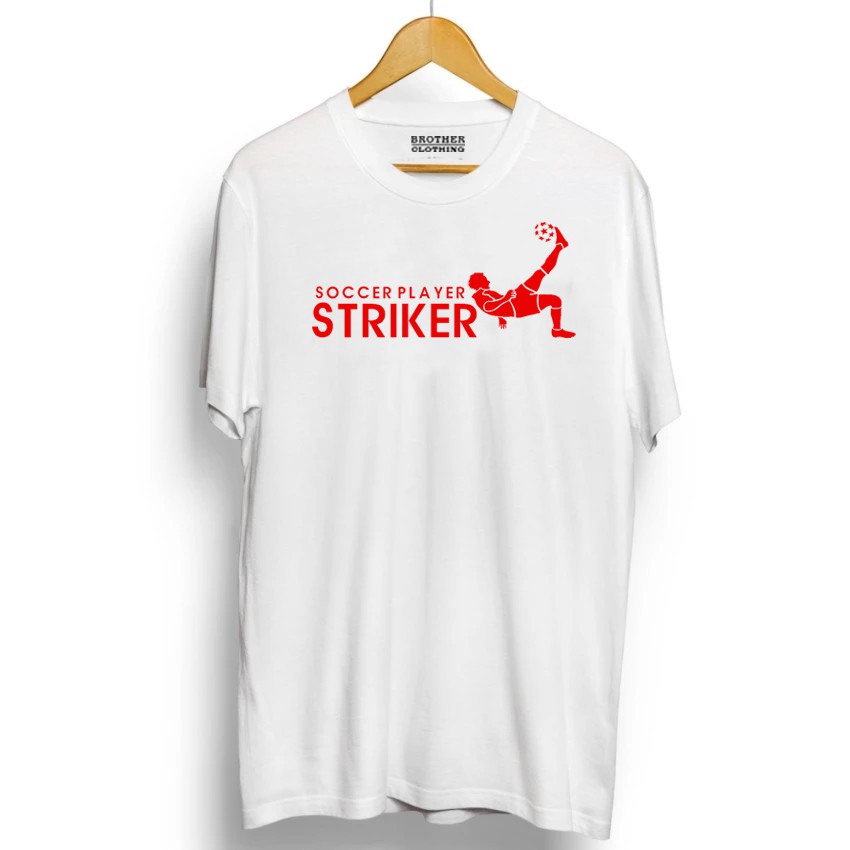 Kaos Distro Pemain Bola Striker Red - Abu Misty Premium