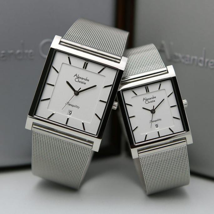 Jam Tangan Couple Alexandre Christie Ac 8629 Silver Original Avenue.Centre