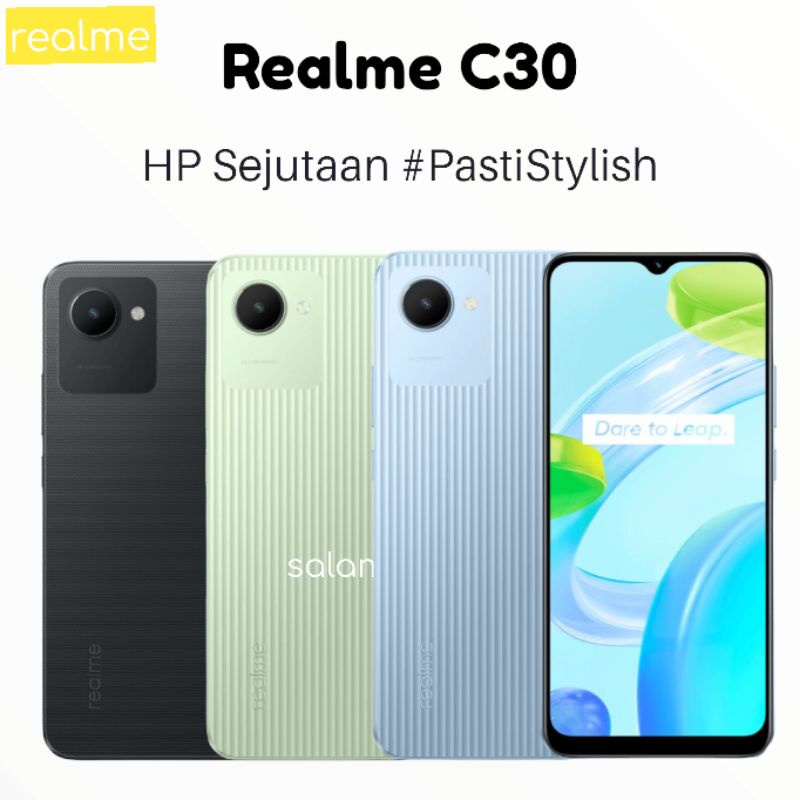 Realme C30 Ram 2/32GB Baterai 5000MaH Garansi Resmi