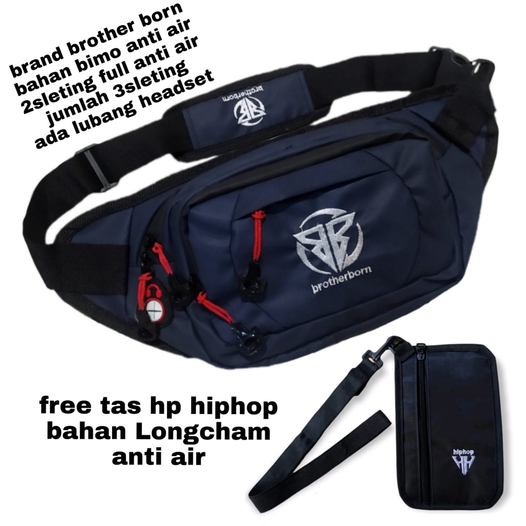 Brother born tas waist bag slempang pria pinggang terlaris distro