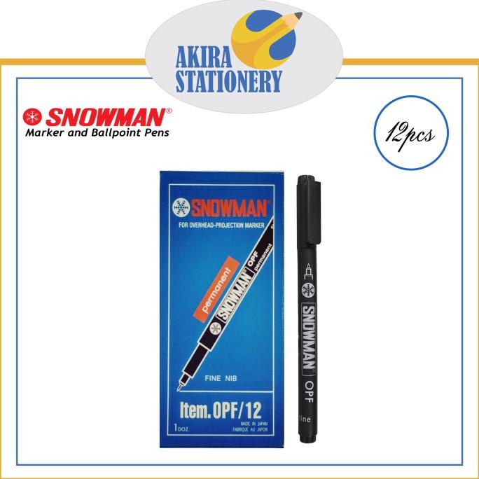 

Office & Stationery | Alat Tulis | Spidol Snowman Ohp Opf [Biru, Hitam] (12 Pcs) | Best Seller