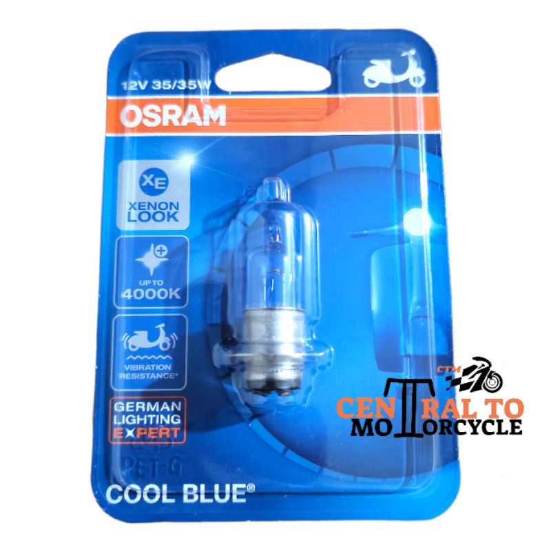 Lampu Depan Osram Cool Blue Matic dan Bebek 12V 35/35W - Cahaya Putih Kebiruan