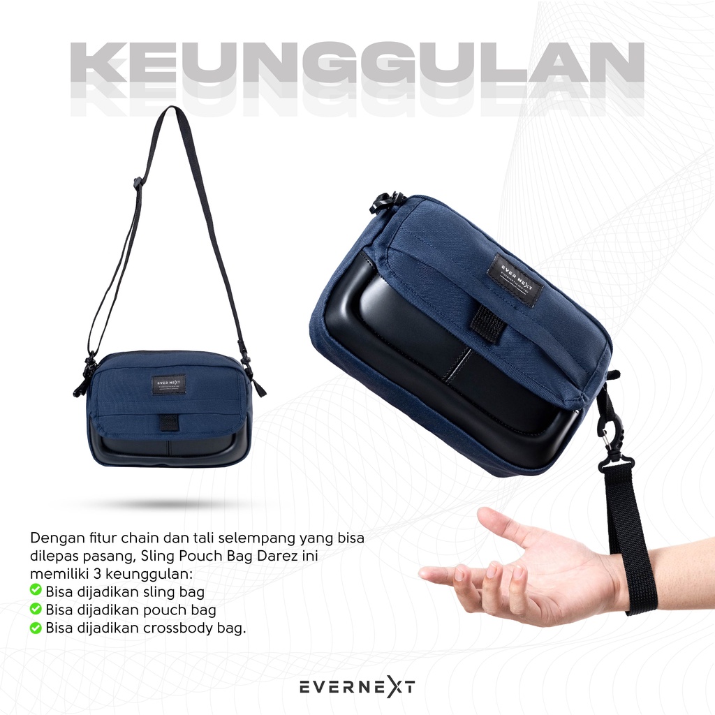 Tas Selempang Pria Sling Pouch Bag Sporty Trendi Casual Branded Distro Pesta Kuliah Hangaout Model Premium Wolfy