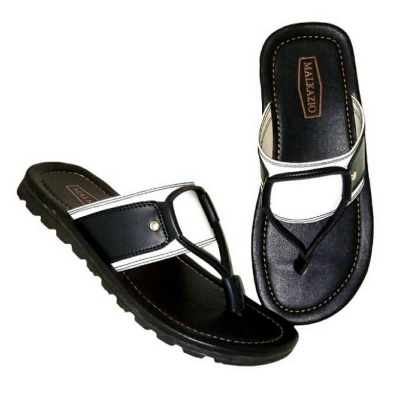 COD / Sendal Jepit ZGB Pria Black 38-43 Sandal Cowok Bapak Murah Kasual awet, 40