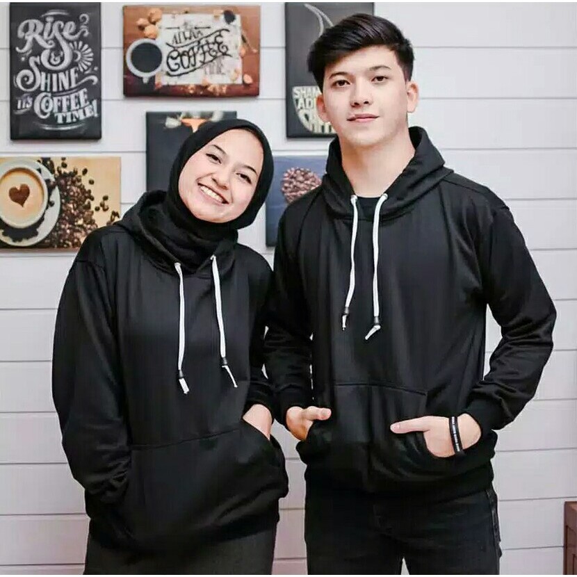 ZRS [COD] + [GRATIS ONGKIR] COUPLE Sweater hoodie / Hoodie Unisex Polos / Hoodie Couple Pria Wanita