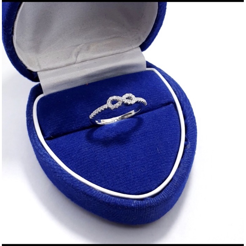 Cincin perak 925 lapis emas putih cincin cewek perak 925 S461