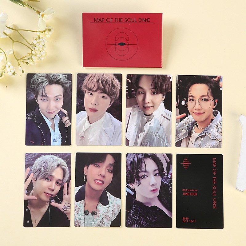 7pcs K-POP BTS Map of The Soul ON:E DVD Photocards Kartu Lomo Koleksi Kartu Tiket Khusus