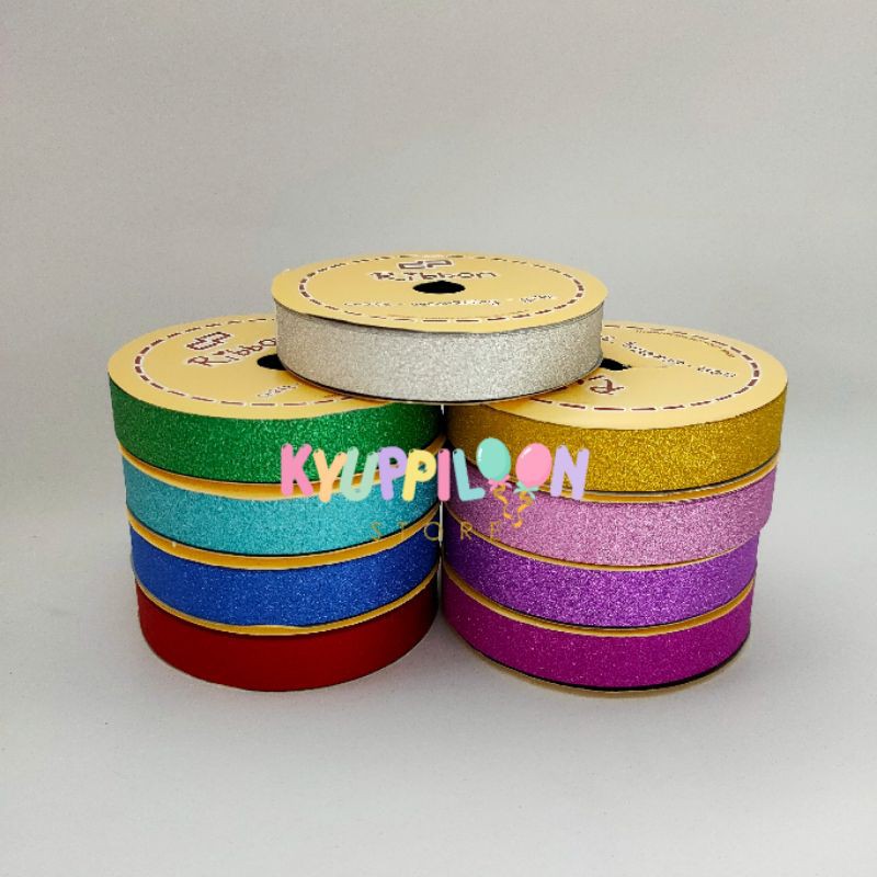 

[1Rol] Pita Kado Glitter Ukuran 2cm