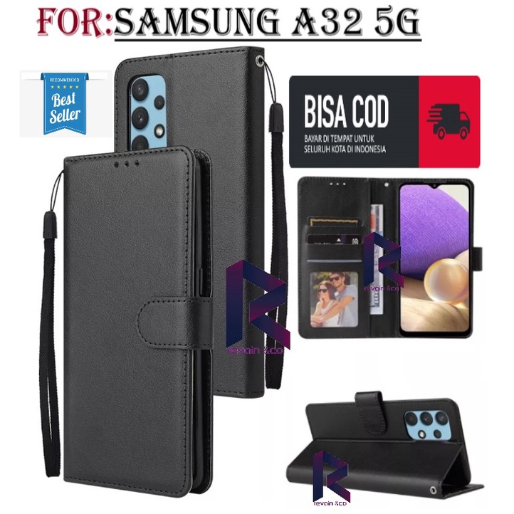 NEW SAMSUNG A32 5G CASE FLIP WALLET LEATHER KULIT PREMIUM SARUNG BUKA TUTUP FLIP CASE SAMSUNG A32 5G