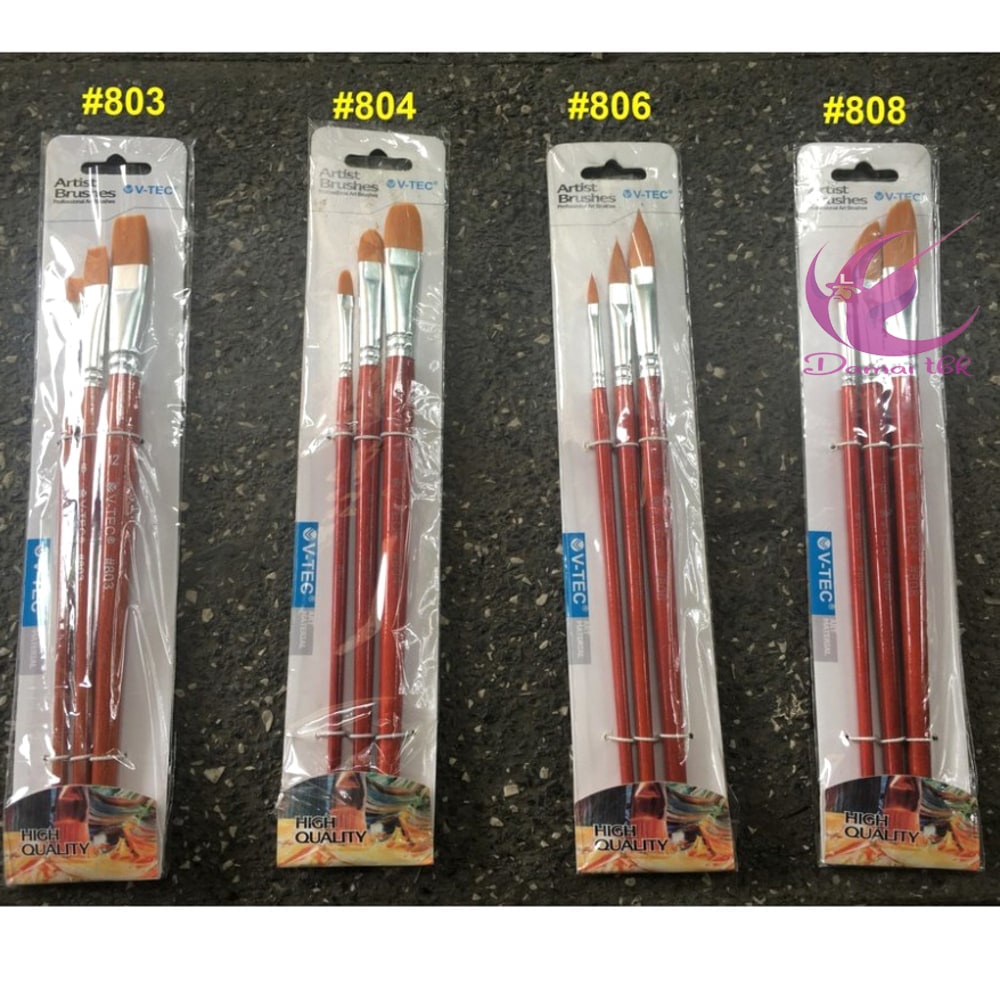 

V-Tec Kuas Lukis Set isi 3 Paint Brush Art Brush