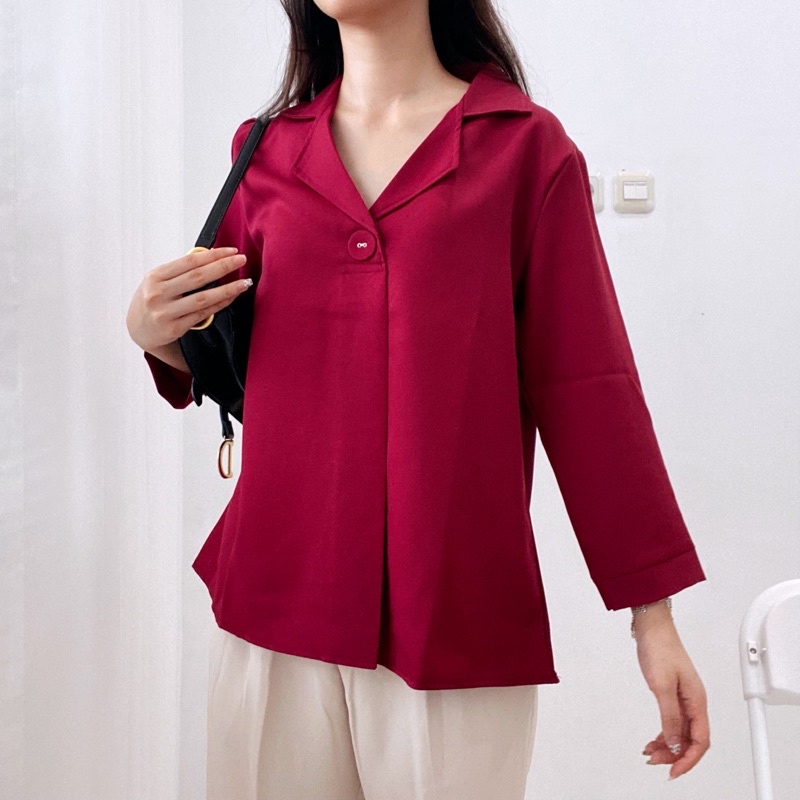 NIKI Blouse Casual Wanita Kantor Korea 0322