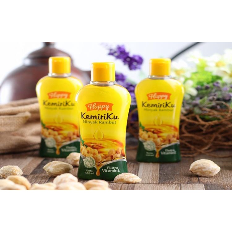 [COD] Happy Kemiriku Minyak Penumbuh dan Pelebat Rambut dalam 1 Minggu dengan Ekstra Vitamin E - 100ml