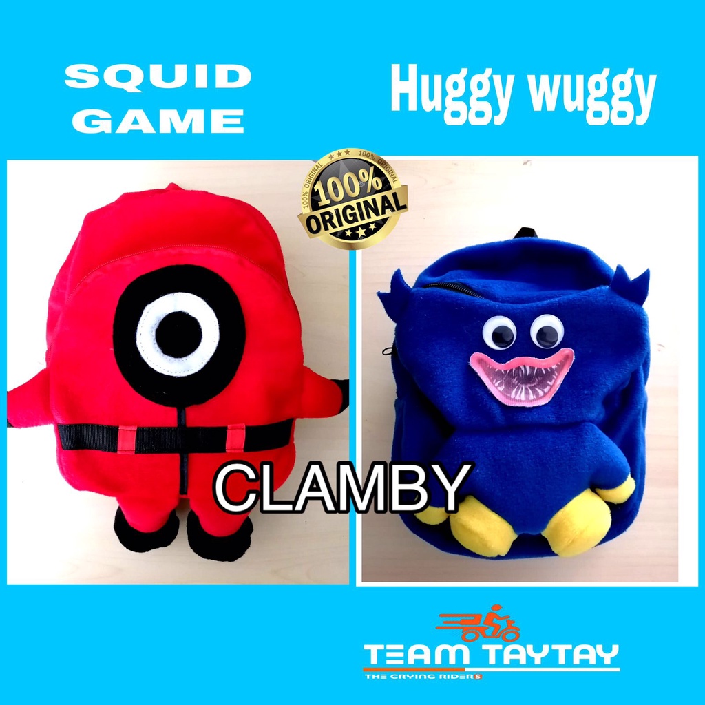 COD| Tas Squidgame Huggy Wuggy Penjaga Guard| Tas ransel| tas lucu|tas murah |tas lembut dan nyaman