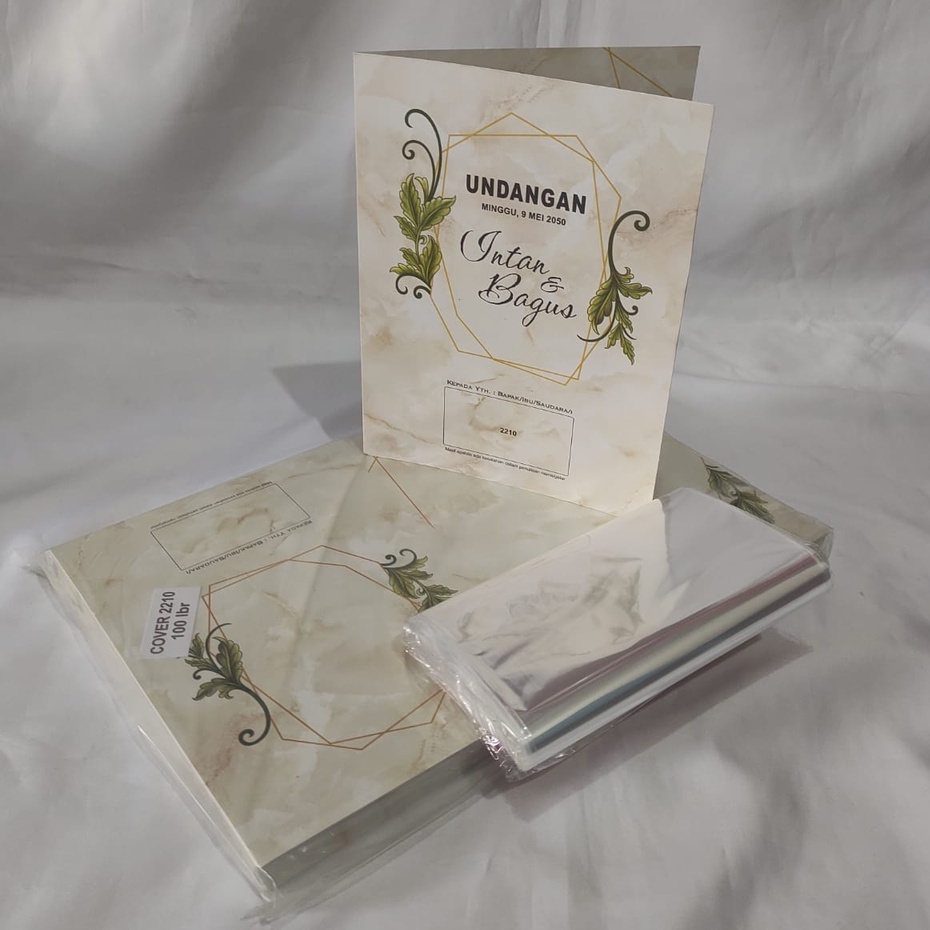 ERBA 2210 Blangko KOSONG Undangan, Undangan Pernikahan Murah + Plastik Opp