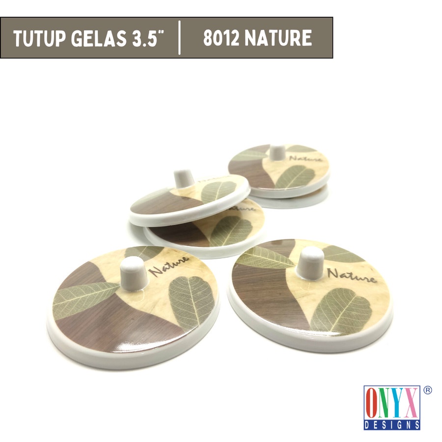 tutup gelas onyx 8012 - tutup gelas melamin onyx - tutup gelas motif