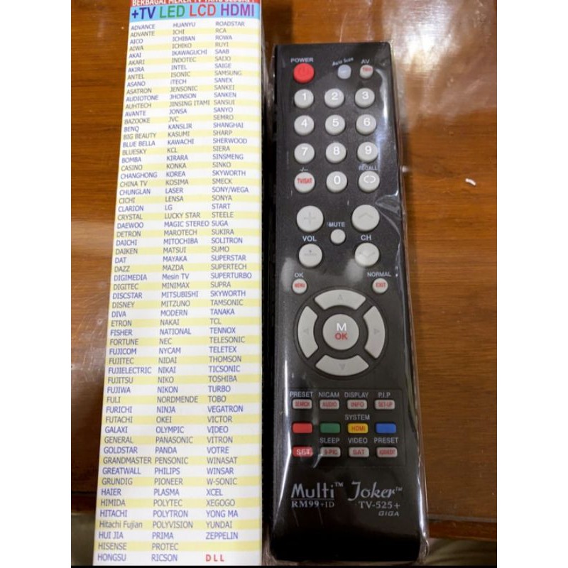 Remote TV Joker 18x Multi TERLENGKAP