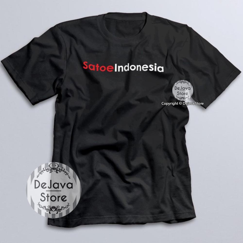 Kaos Distro Satoe Indonesia Baju Kemerdekaan Agustus Cotton Combed 30s Unisex Premium | 1630-2