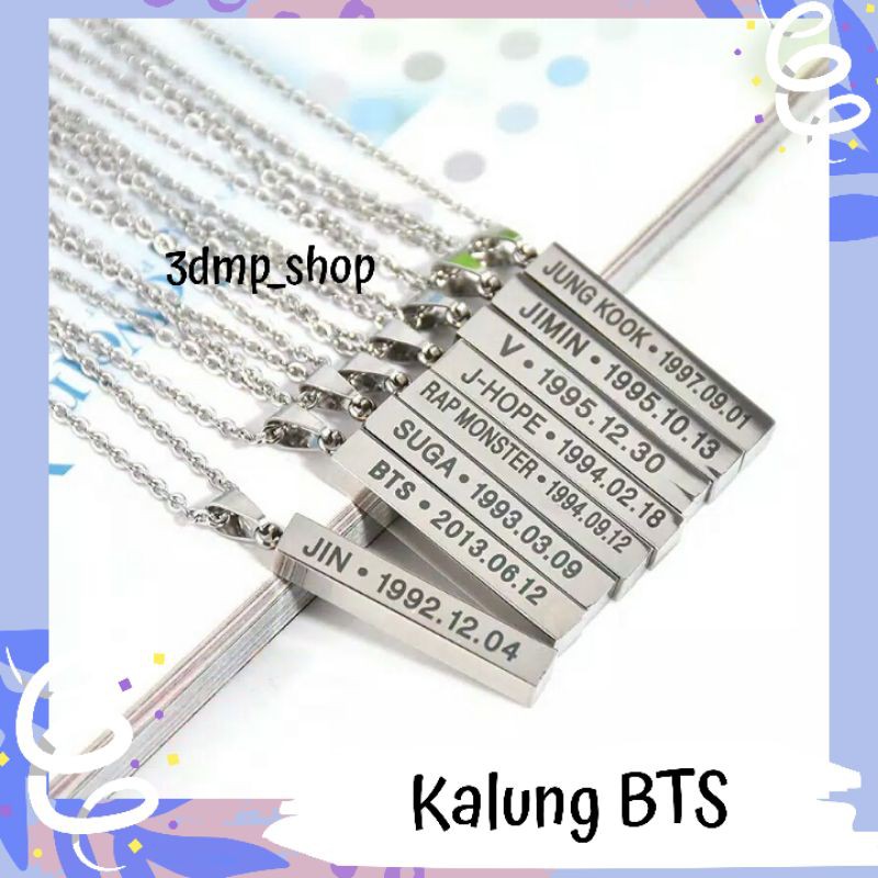 Kalung Necklace BTS KPOP V Taehyung Jungkook Jimim Suga Rapmonster RM Jhope