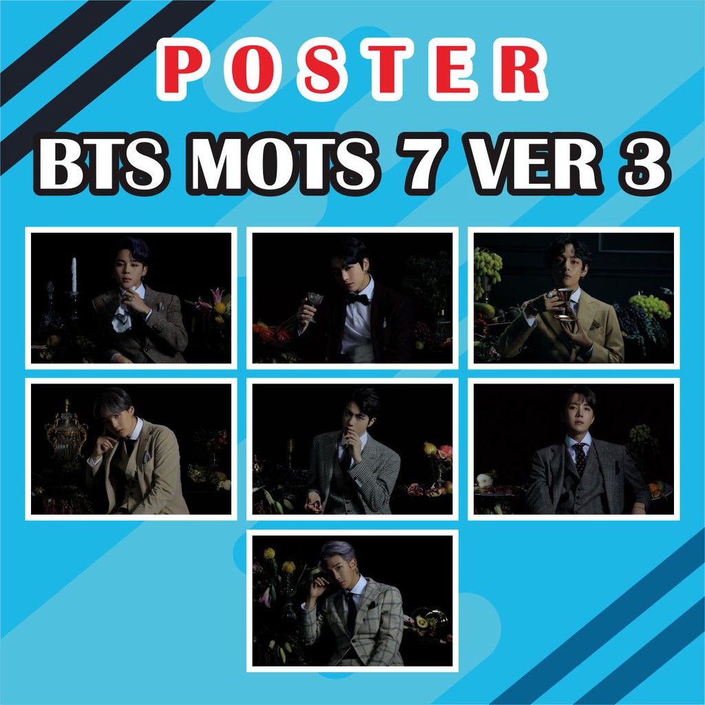 Poster BTS MOTS 7 Ver 3 - Jungkook V Jimin Jin Suga KPOP