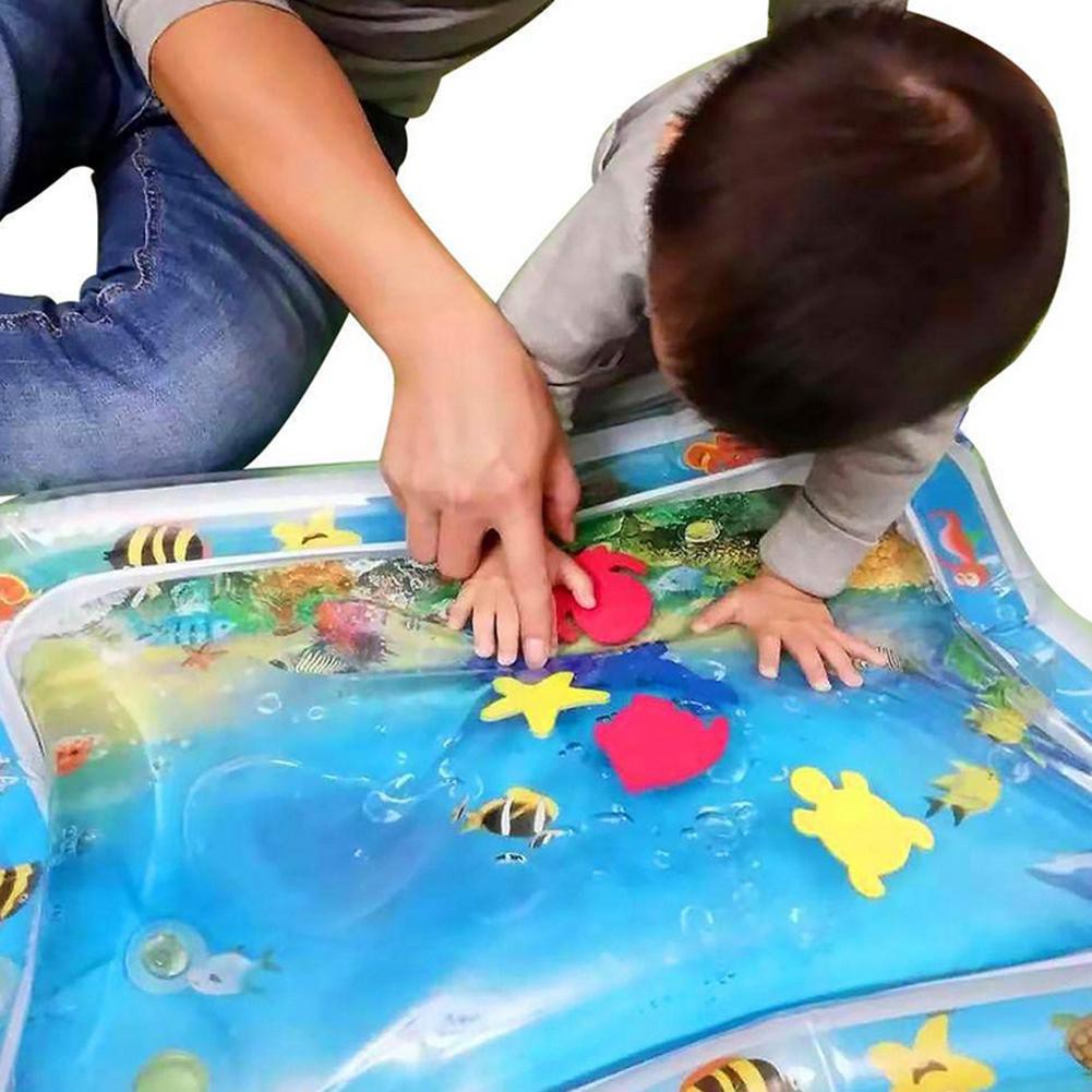 Baby Wiixiong Inflatable Water Play Mat, Perfect Fun Tummy Time Playmat Sensory Activity Pool for