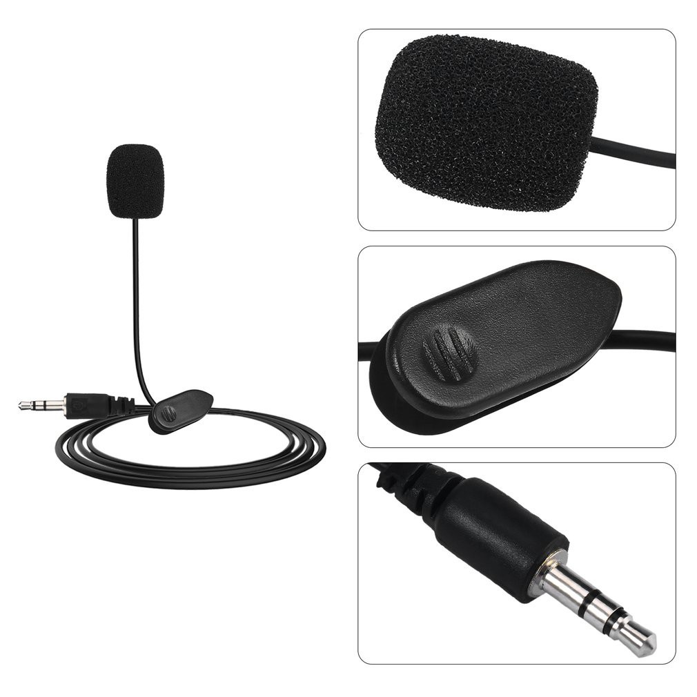 Microphone Klip On Handphone Laptop Komputer Mic Clip on plus Splitter