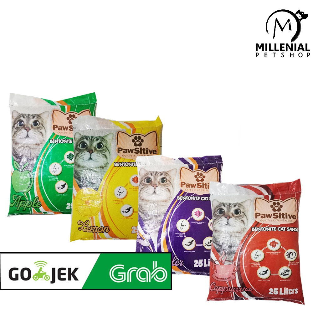 [GOSEND] Pasir Kucing Pawsitive clumping 10 litr Gumpal wangi 10ltr catsand top