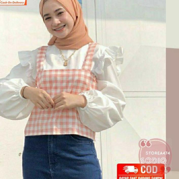 ✮ AFI - EC - Tanktop Anjas Tanktop Halal / Gingham Tanktop / Tantop Hijab Kekinian ✬