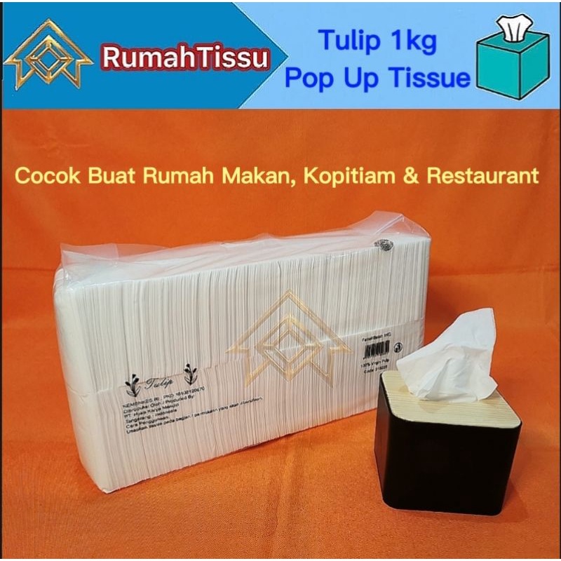Jual Tissue Facial Belah/Pop Up/Rumah Makan 2ply (1000g) 1 Kg Kiloan