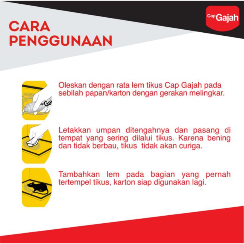 Lem Tikus Tube 100ML Cap Gajah Super Lengket