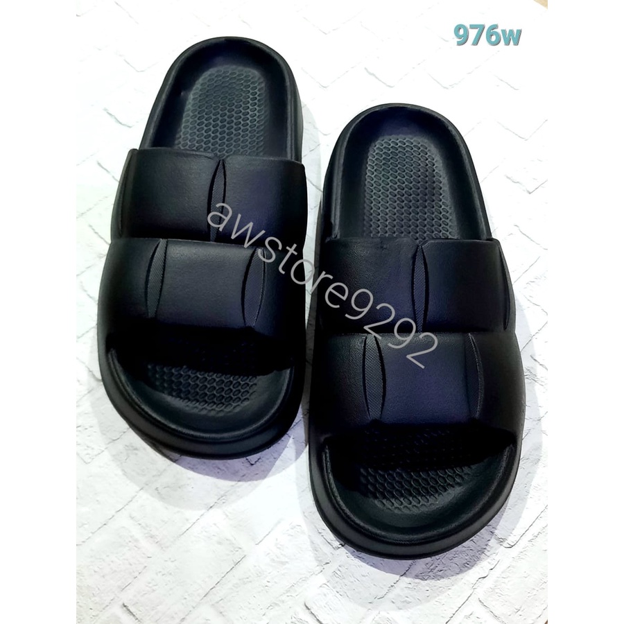 HEMA - 976 Warna Polos - Sandal Karet Anti Slip Empuk Lembut Ringan Slop WANITA