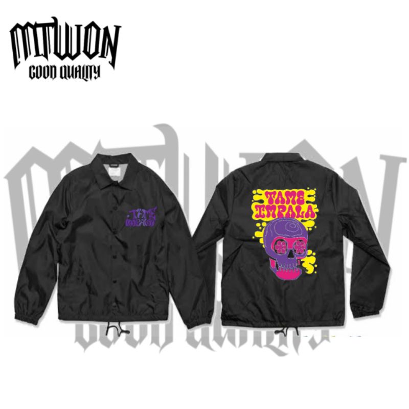 Coach jaket band TAME IMPALA trippy hallucination halusinasi windbreakers taslan jaket parasut pria 