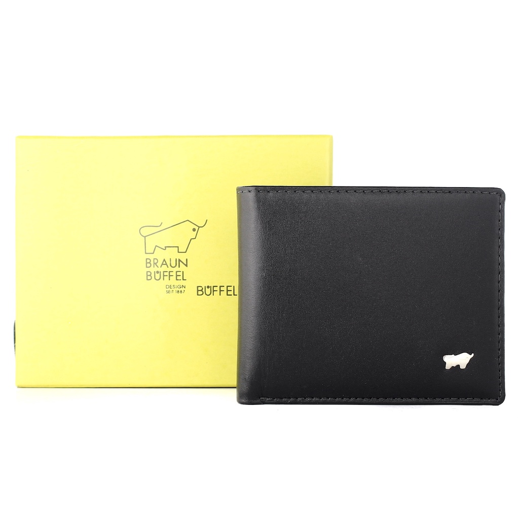 TOKOKOE - Dompet Pria Model Slim - Bahan Kulit Sapi Asli - BB 5244 Hitam