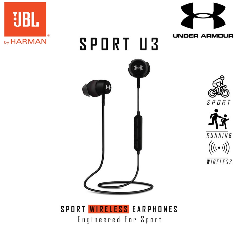 Headset Handsfree Bluetooth UnderArmour Sport U3 Wireless Earphone