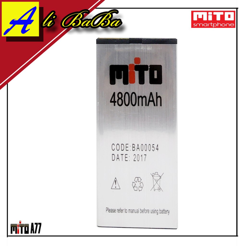 Baterai Handphone Mito A77 Mito 777 BA-00054 Double Power Mito A77 Batre HP Mito A77 Battery Mito